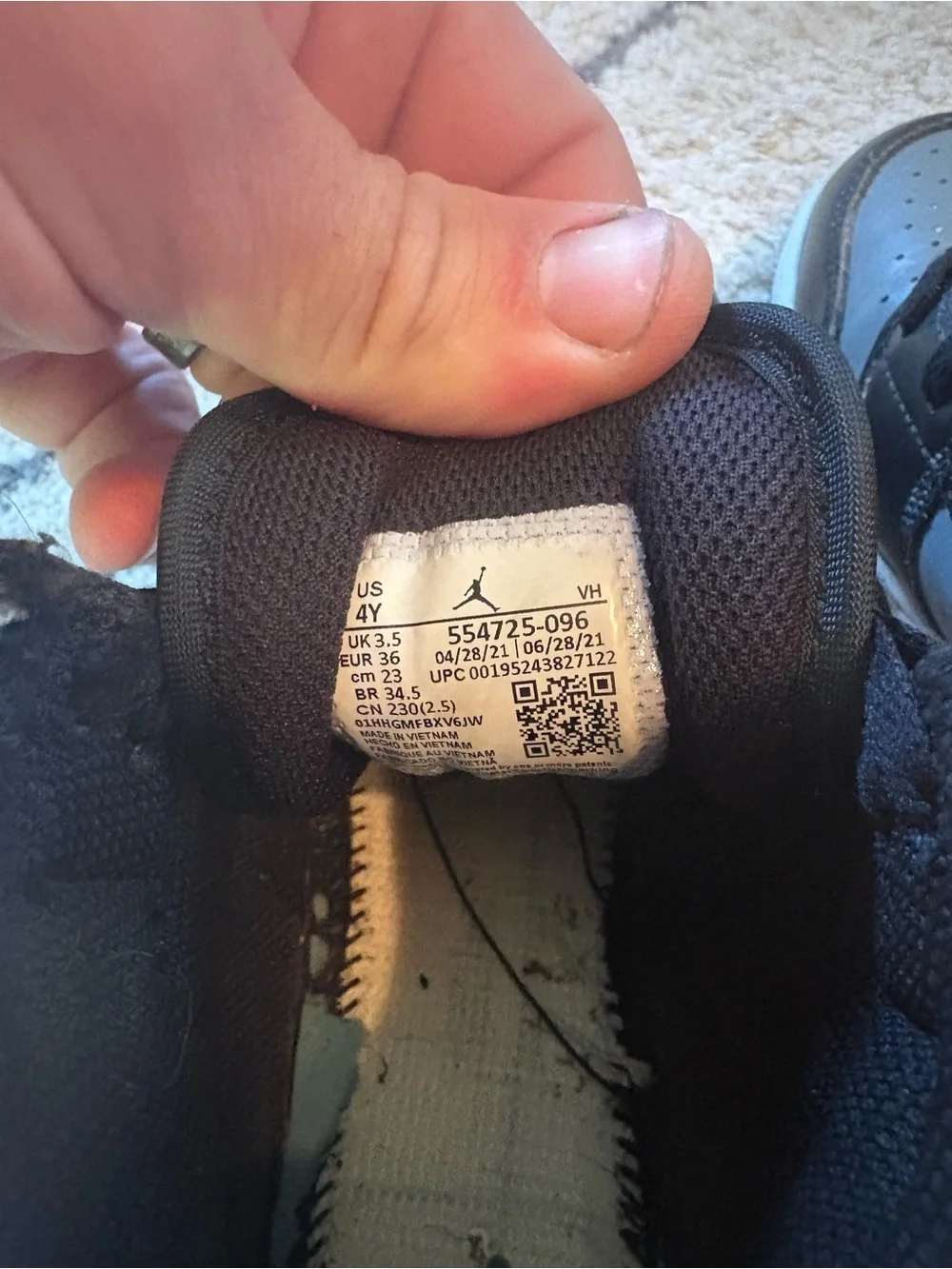 Jordan Low-Top Sneakers in Black and White